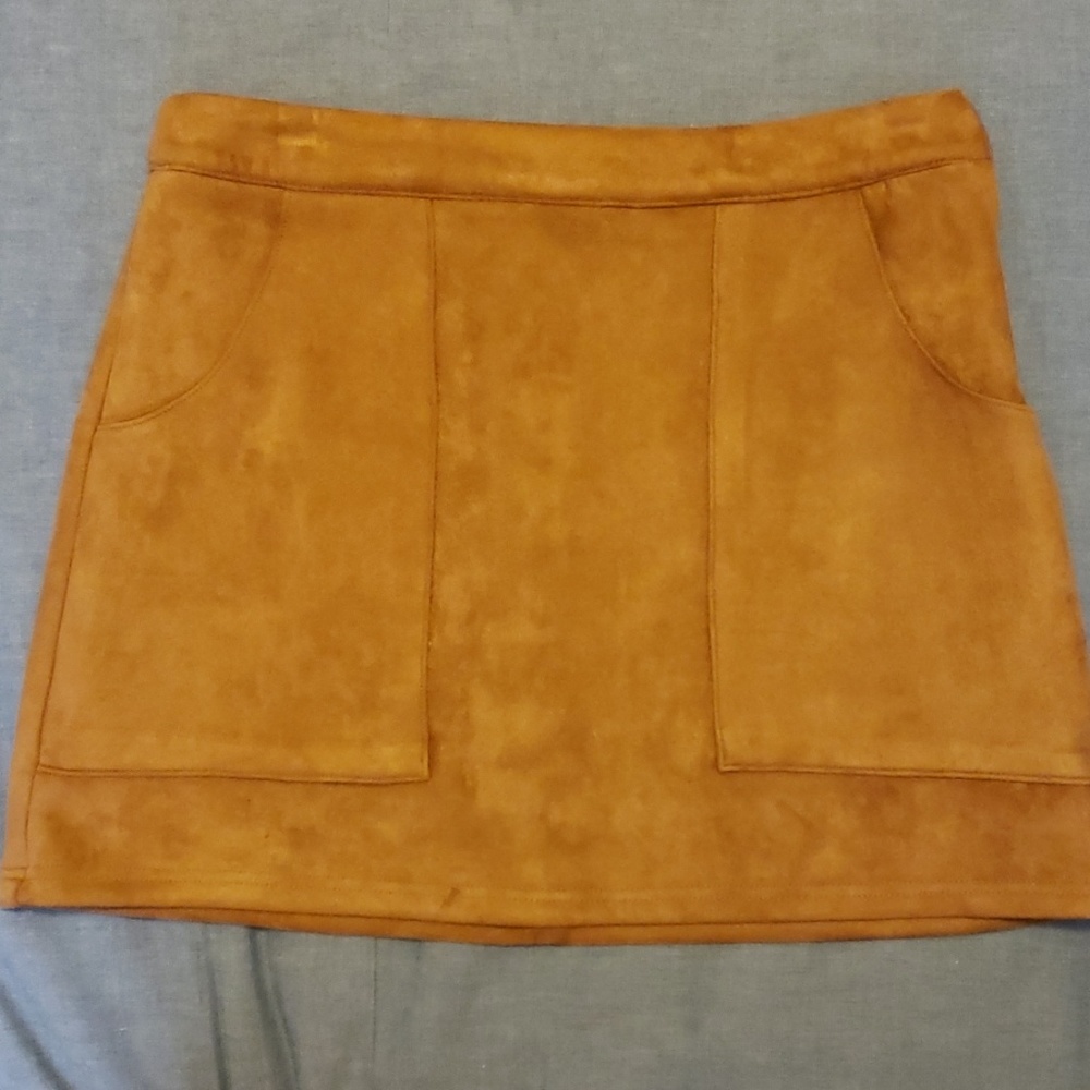 Suede skirt